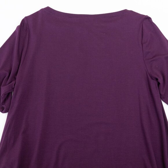 Eileen Fisher Fine Jersey Boat Neck Top Blackberry Purple XS - Picture 9 of 11